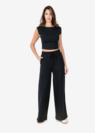 Women's Cap Sleeve Top Black