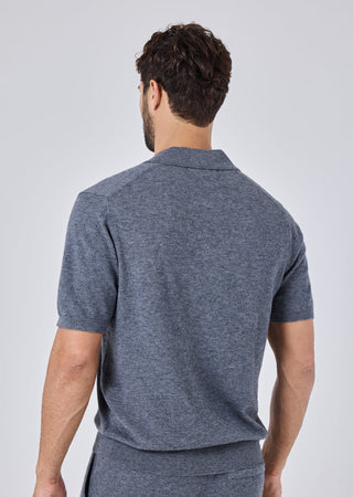 Men's Polo Top Grey Marl