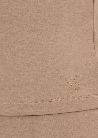Women's Button Up Top Camel