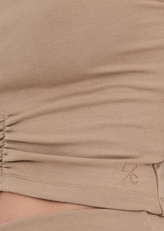 Women's Front Gather Top Camel