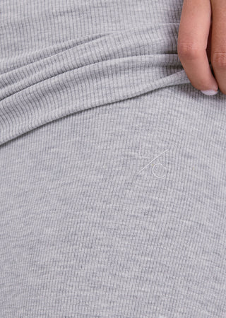Women's Fold Waist Pants Grey Marl