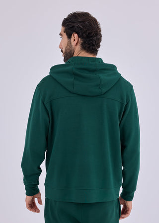 Men's Zip Up Hoodie Deep Teal