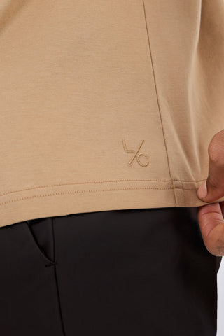 Men's Half Zip Polo Camel