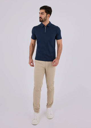 Men's Half Zip Polo Dark navy