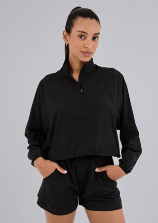 Women's Half Zip Jacket Black