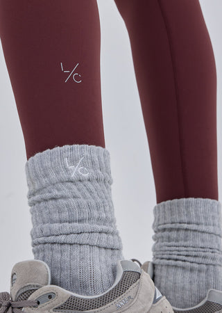 Women's Wrap Waist Legging 7/8 Dark Burgundy