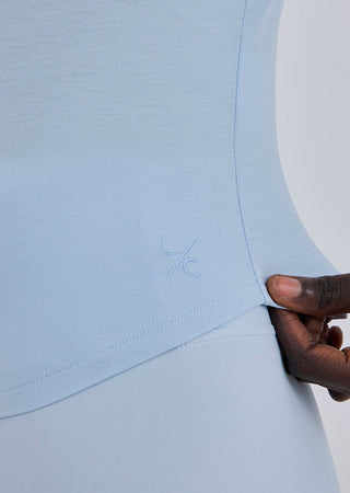 Women’s Long Sleeve Fitted Top Blue Mist