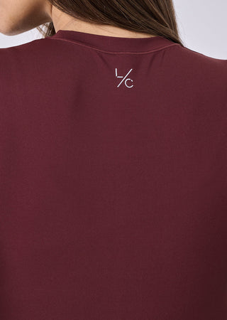 Women's Long Sleeve Top Dark Burgundy
