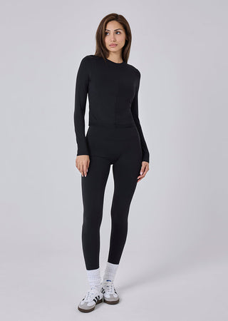 Women Skin Touch Long Sleeve Top Black