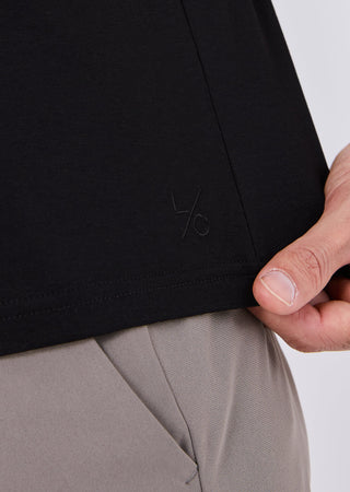 Men's Half-Zip Polo Black