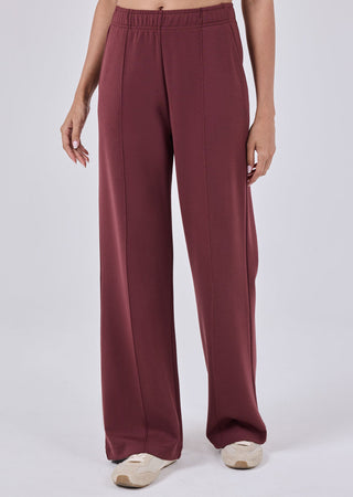 Women's Straight Leg Pants Dark Burgundy