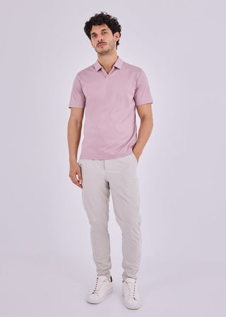 Men's Open Polo Dark Dusty Pink