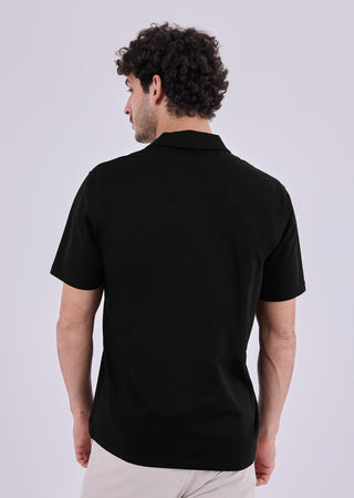 Men's Open Polo Black