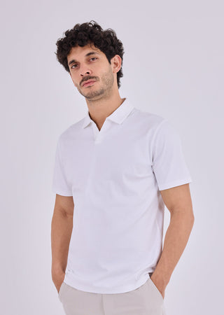 Men's Open Polo Ivory