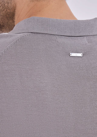 Men's Polo Silver Grey