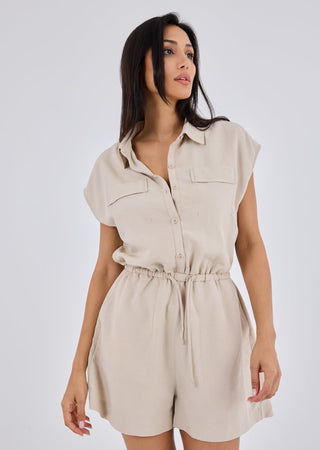 Women's Romper Light Beige