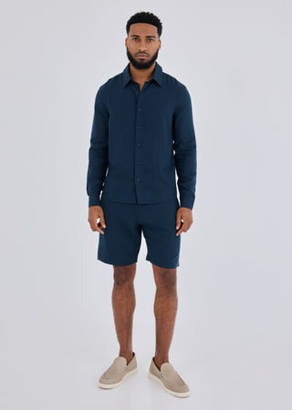 Men's Shirt Long Sleeve Dark Navy