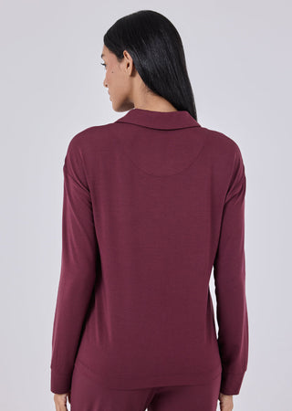 Women's Shirt Dark Burgundy