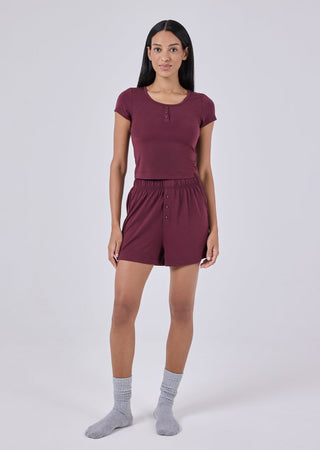 Women's Tee Dark Burgundy