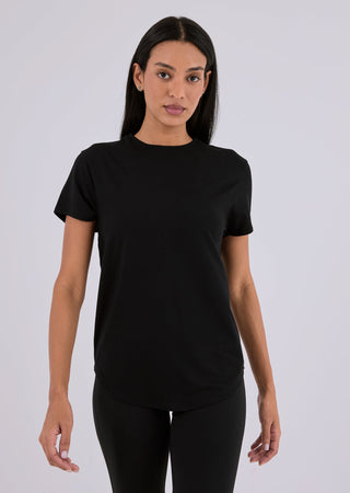 Women’s Split Back Tee Black