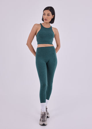 Women's Cross Back Bra Teal Marl