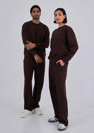 Oversized Unisex Sweat Pants Dark Cocoa