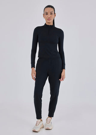 Women's Half Zip Black