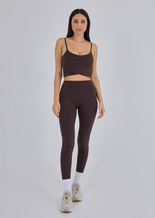 Women's Wrap Cami Top Dark Cocoa