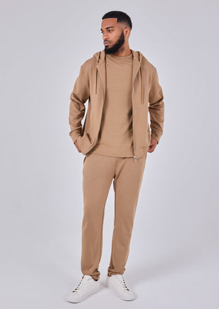 Men's Zip Up Hoodie Camel